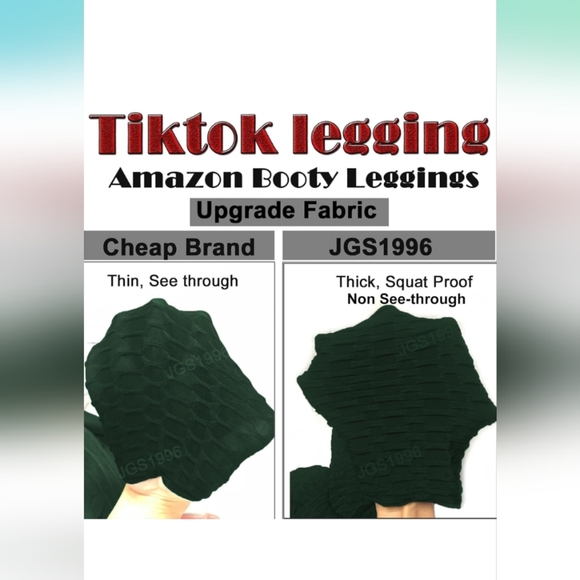 JGS1996 Butt Lifting Leggings Tummy Control Green Size XL (EUC) - Picture 5 of 12